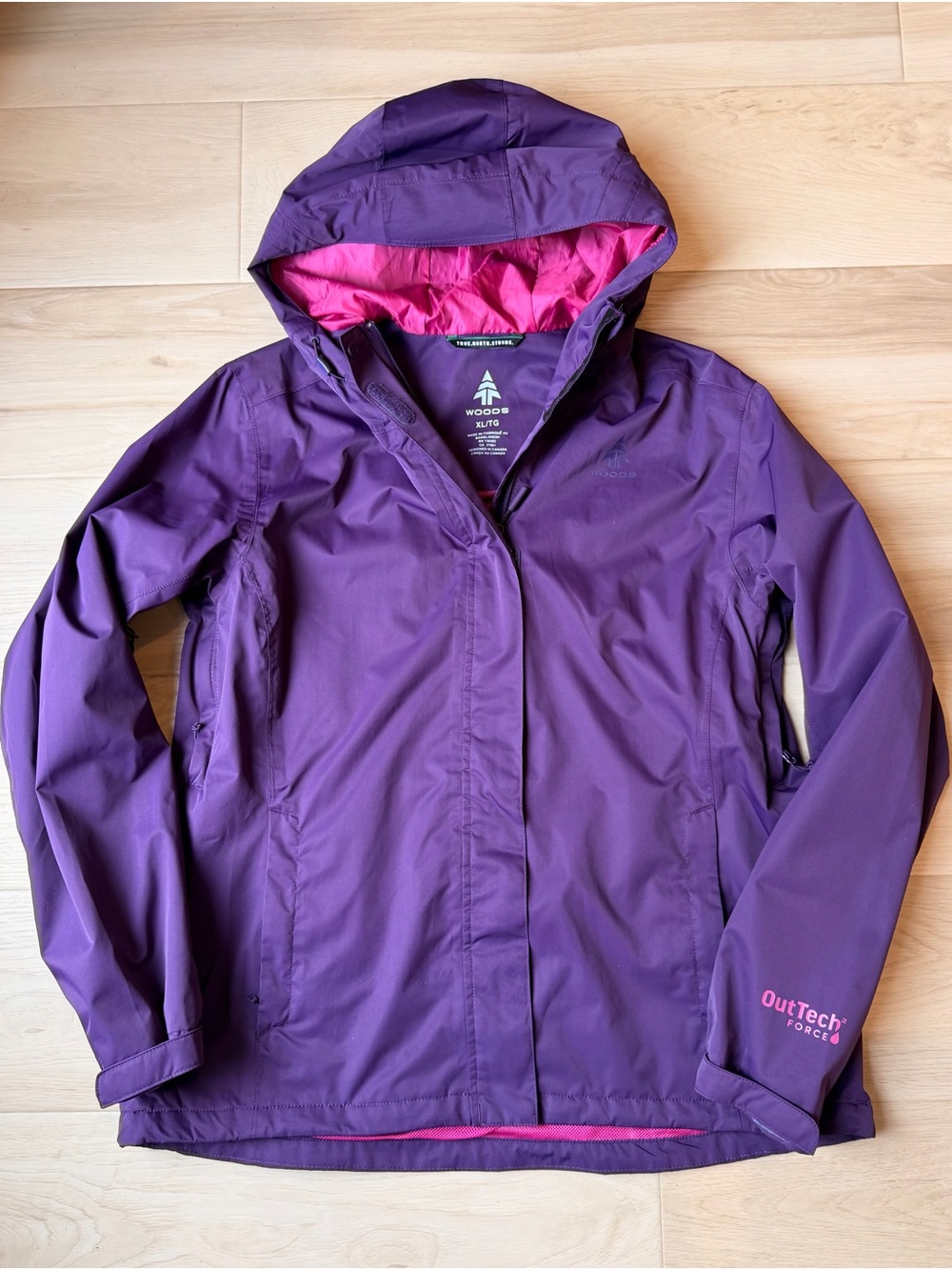 Woods Canada Women's OutTech Force Waterproof Hooded Rain Jacket